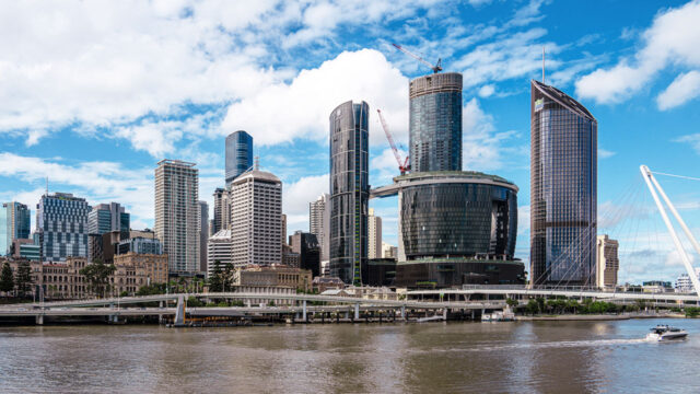 Aerial View of Brisbane Financial District