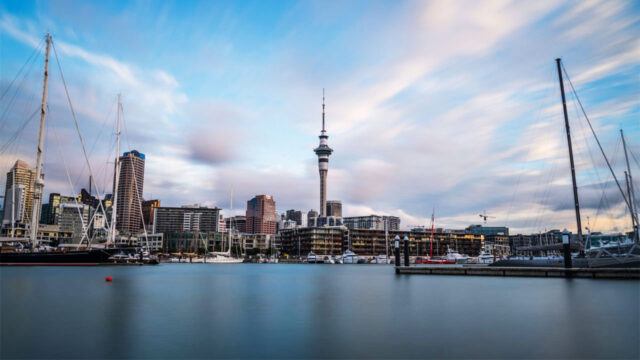 A skyline view of Auckland